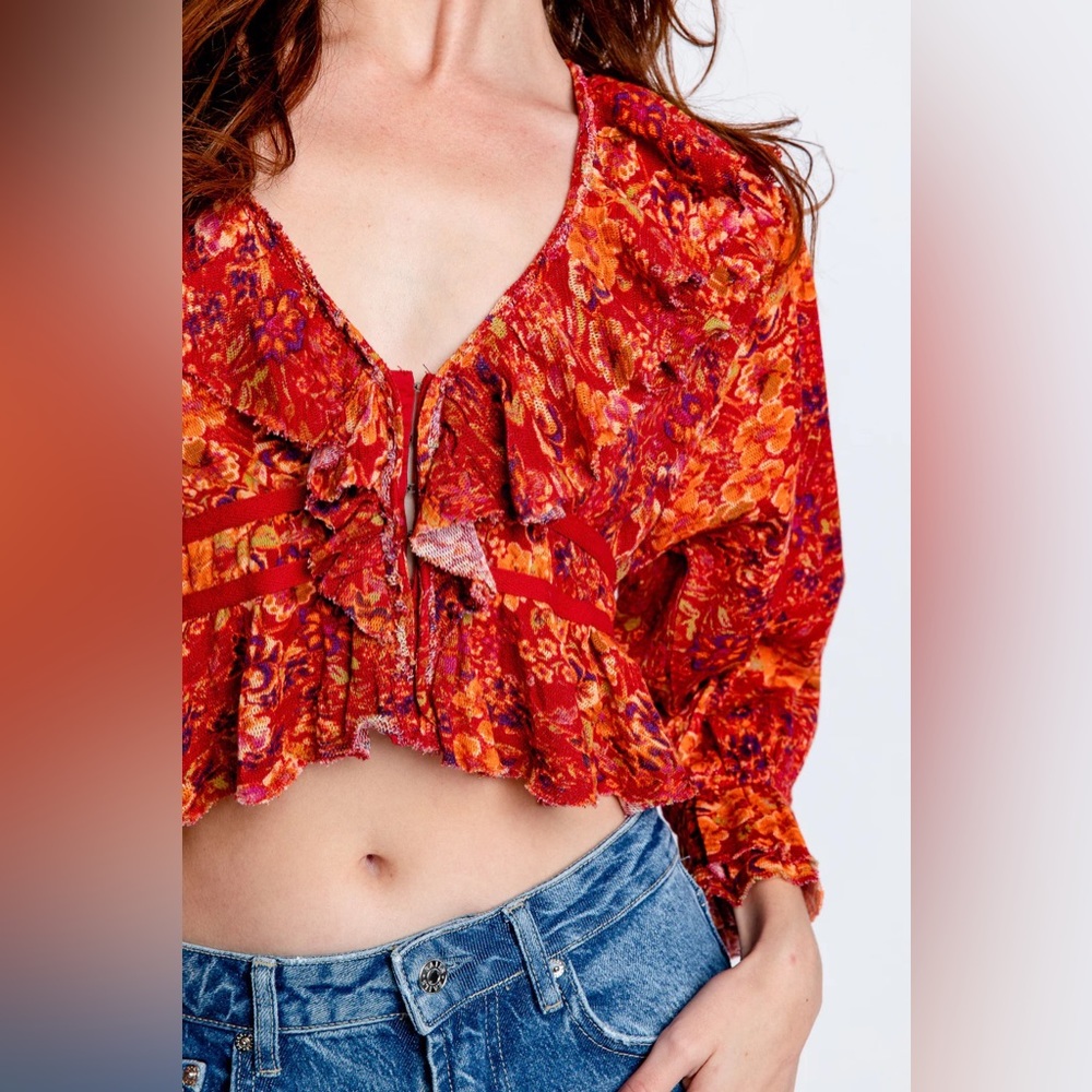 Free People Rudi Ruffle Top